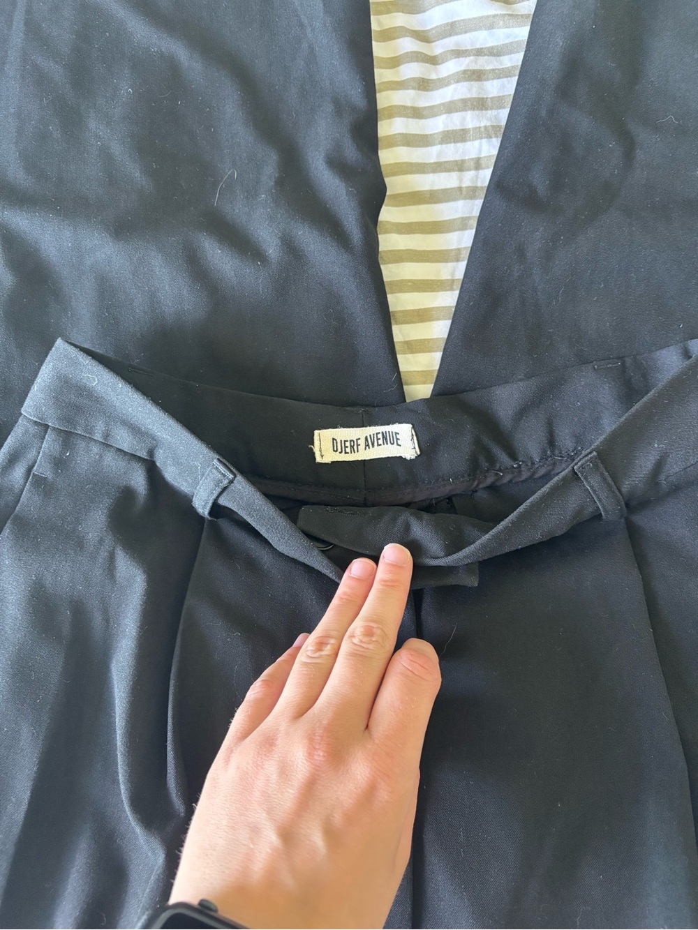 Djerf Avenue Black Wide Leg Pants - Picture 3 of 8